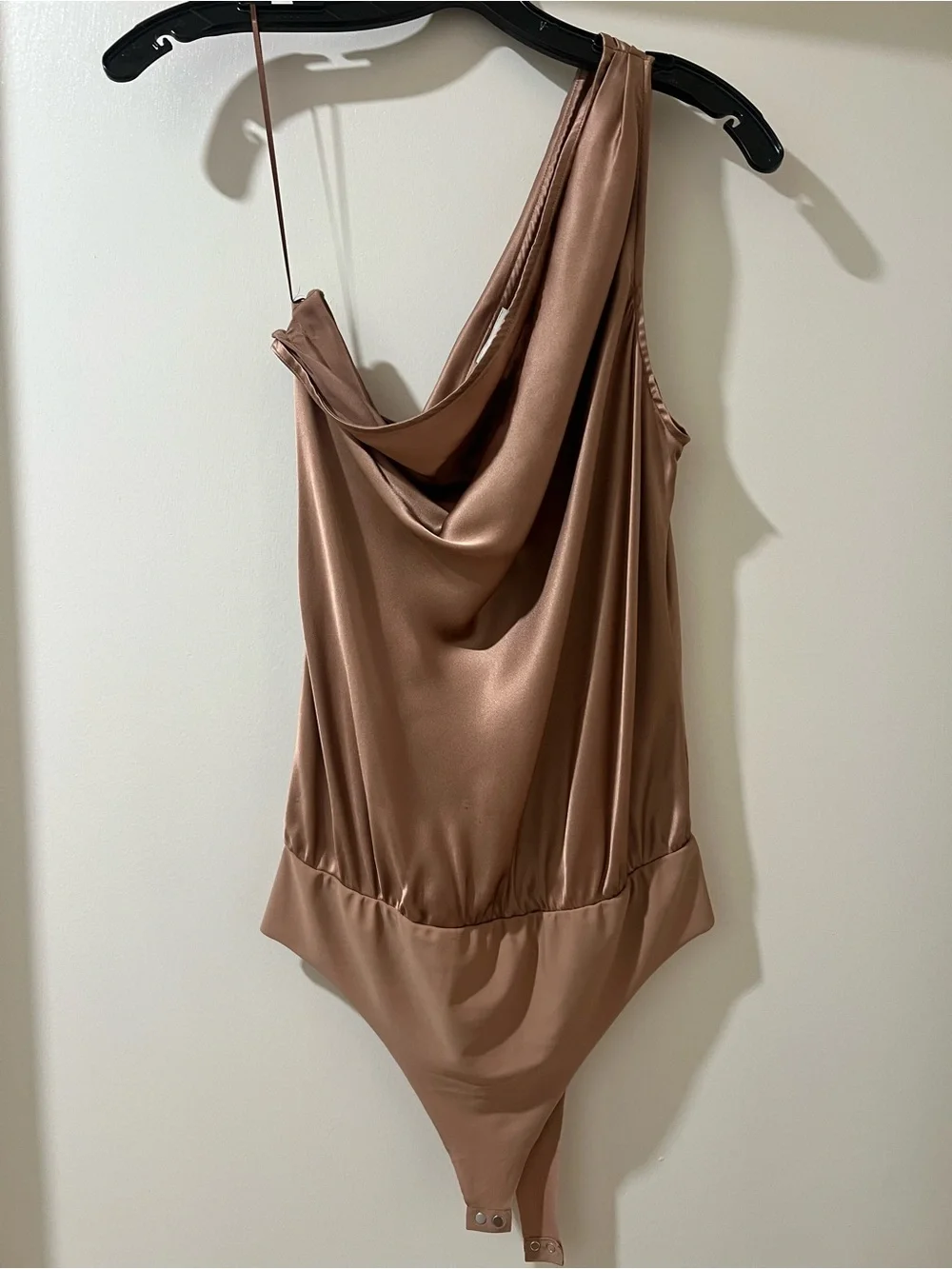 Camo NYC Darby One Shoulder Silk Bodysuit